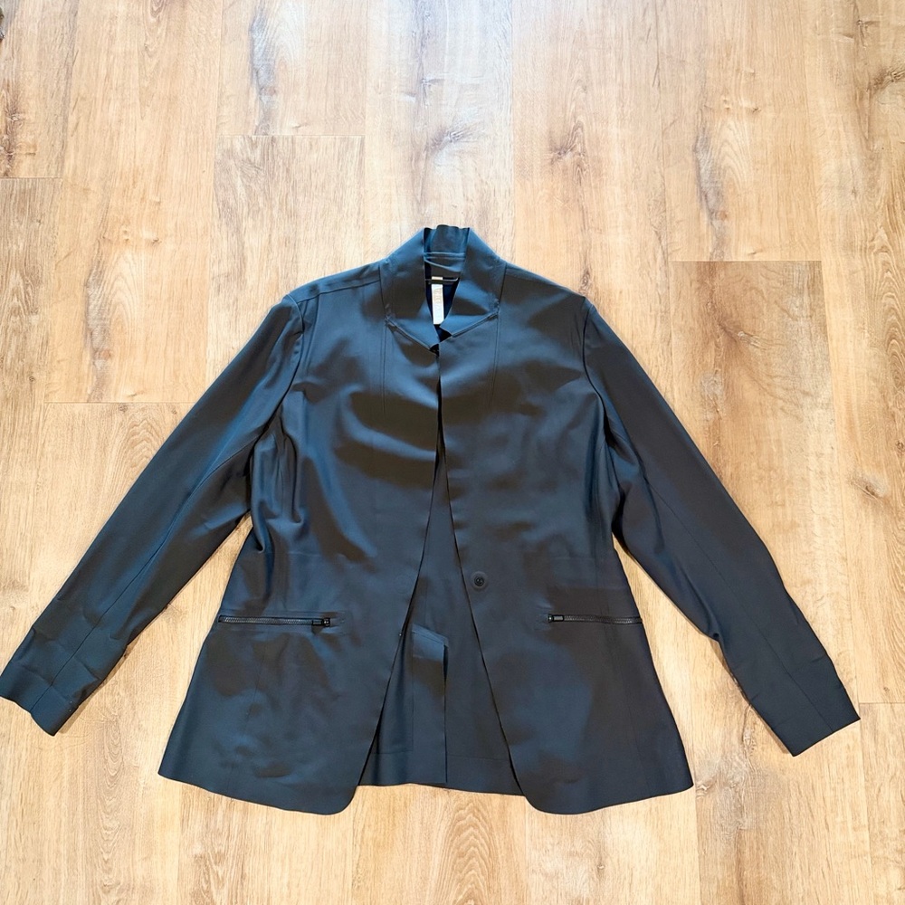 Athleta Cosmic Blazer – Olive Green Performance Blazer (Size 16)